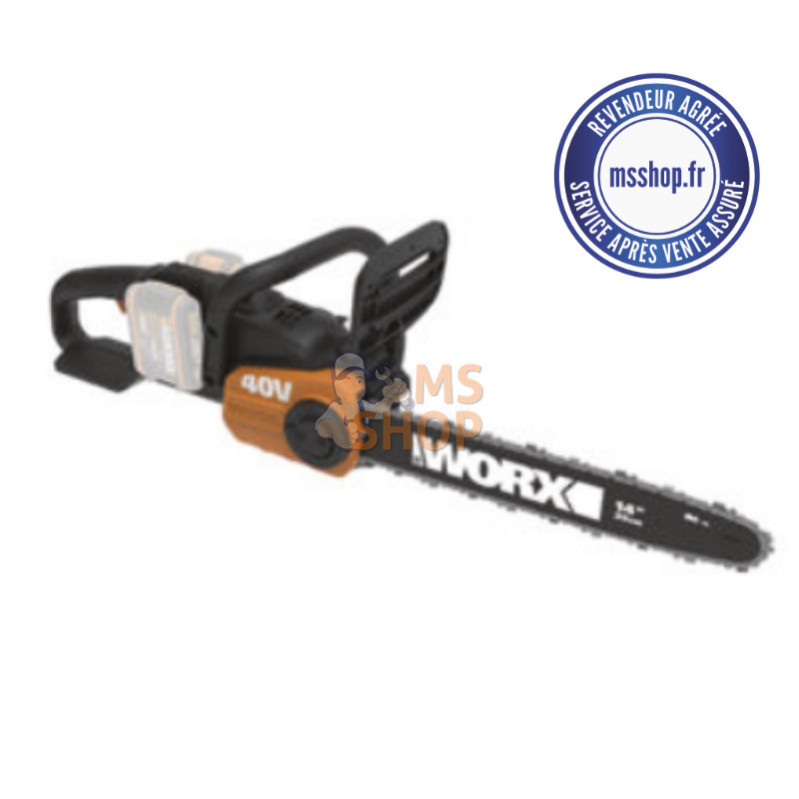 WG384E9 TRONCONNEUSE 40 V 35 CM 3/8''LP 8 M/S SANS BAT. NI CHARG. | WORX