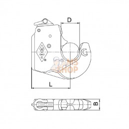 309746; WALTERSCHEID; Crochet seul C-cat. 4; pièce detachée