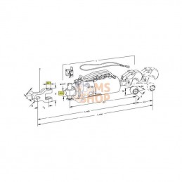 1207875; WALTERSCHEID; Barre de poussée hydraulique avec amortisseur Cat 3/105; pièce detachée