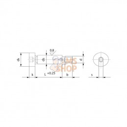 ISO73796816; KRAMP; Vis épaulée 6 x 8 x 16; pièce detachée