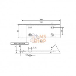 382003KR; KRAMP; Protection caoutchouc 260x90mm; pièce detachée