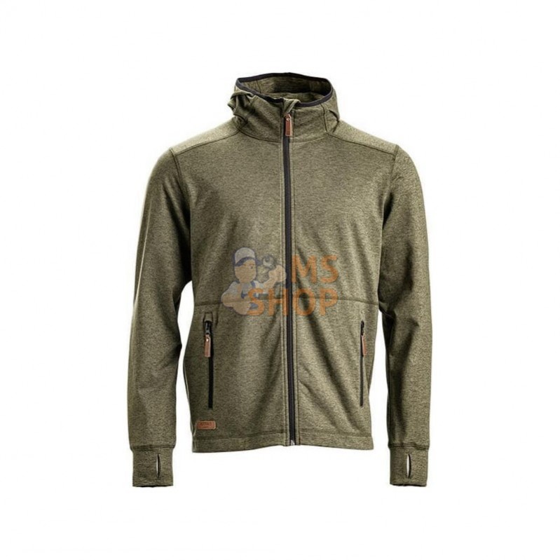 KW5011201802066; KRAMP; Sweat en molleton à fermeture et à capuche, olive, 4XL; pièce detachée