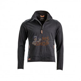 KW5011001811054; KRAMP; Chemise en molleton 1/2 zip, anthracite, L; pièce detachée