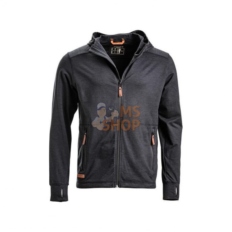 KW5011201811066; KRAMP; Sweat en molleton à fermeture et à capuche, anthracite, 4XL; pièce detachée KW5011201811066; KRAMP; Sweat en molleton à fermeture et à capuche, anthracite, 4XL; pièce detachée