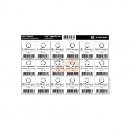 1202111510; KRAMP; Assortiment de circlips extérieurs 8-40 mm; pièce detachée