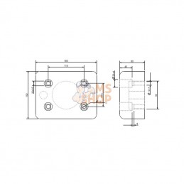 382025KR; KRAMP; Protection caoutch. 195x152mm; pièce detachée