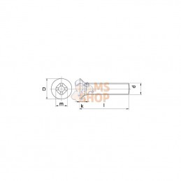 965640RVSP025; KRAMP; Vis métrique à tête fraisée M6x40 inox A2; pièce detachée