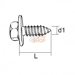 69016325P001; KRAMP; Vis tôle autotar. 6,3x25 galv.; pièce detachée