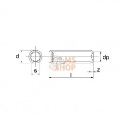 916410RVSP001; KRAMP; Vis sans tête six pans creux bout cuvette M4x10 inox-A2; pièce detachée