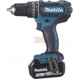 Perceuse visseuse à percussion 18 V Li-Ion 5 Ah Ø 13 mm  | MAKITA Perceuse visseuse à percussion 18 V Li-Ion 5 Ah Ø 13 mm  | MAK