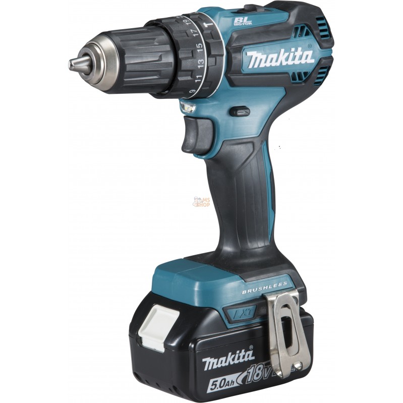 Perceuse visseuse à percussion 18 V Li-Ion 5 Ah Ø 13 mm  | MAKITA Perceuse visseuse à percussion 18 V Li-Ion 5 Ah Ø 13 mm  | MAK