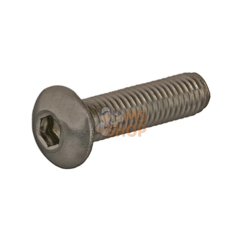 ISO7380520RVSP050; KRAMP; Vis tête bombée collet carré plate 6p creux M5x20 inox A2; pièce detachée