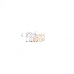 439B20RVSP001; KRAMP; Écrou hexagonal bas DIN439 M20x2.50 acier inoxydable A2 Kramp; pièce detachée