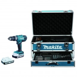 Perceuse visseuse à percussion 18 V Li-Ion 1,3 Ah Ø 13 mm (coffret alu) | MAKITA Perceuse visseuse à percussion 18 V Li-Ion 1,3 