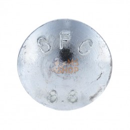 603125088; KRAMP; Vis tête bombée collet carré M12x50 8.8; pièce detachée