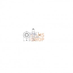 9801610P001; KRAMP; Écrou hexagonal autobloquant DIN980 M16x2.00 acier Classe 10 Kramp; pièce detachée