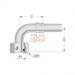 PGLO405290; ALFAGOMMA; Raccord DN40-M52x200-42L 90°; pièce detachée