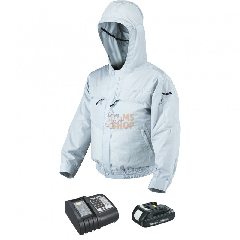 Blouson ventilé 12 CXT / 14,4 / 18 V Li-Ion 1,5 Ah (1 batterie) | MAKITA Blouson ventilé 12 CXT / 14,4 / 18 V Li-Ion 1,5 Ah (1 b