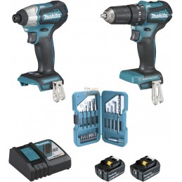 Ensemble de 2 machines 18 V Li-Ion 5 Ah  (DTD155 + DHP483) | MAKITA Ensemble de 2 machines 18 V Li-Ion 5 Ah  (DTD155 + DHP483) |