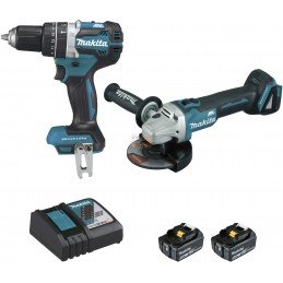 Ensemble de 2 machines 18 V Li-Ion 5 Ah  (DGA506 + DHP484) | MAKITA Ensemble de 2 machines 18 V Li-Ion 5 Ah  (DGA506 + DHP484) |