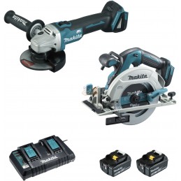 Ensemble de 2 machines 18 V Li-Ion 5 Ah  (DHS680 + DGA506) | MAKITA Ensemble de 2 machines 18 V Li-Ion 5 Ah  (DHS680 + DGA506) |