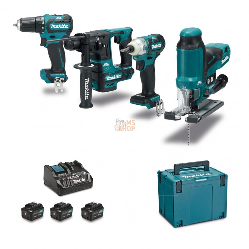 Ensemble de 4 machines Li-Ion 12 V CXT 4Ah  (TD111D + JV102D + HR166D + DF332D) | MAKITA Ensemble de 4 machines Li-Ion 12 V CXT 