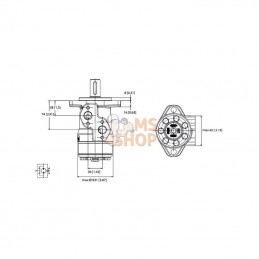 OMPX8011185808; DANFOSS; Moteur orbital, arbre Ø 1" A2; pièce detachée