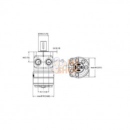 OMPX20011186046; DANFOSS; Mot. orbit, arbre Ø 1" bride C; pièce detachée