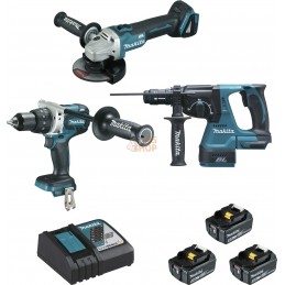 Ensemble de 3 machines BL1850B  (DGA506 + DDF481 + DHR243) | MAKITA Ensemble de 3 machines BL1850B  (DGA506 + DDF481 + DHR243) |