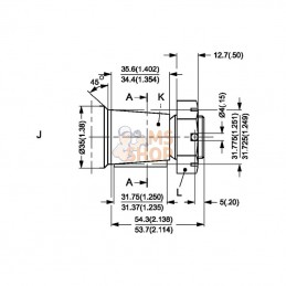 OMRW2001516311; DANFOSS; Moteur-roue ø 35mm arbre conique; pièce detachée
