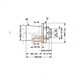 OMRW2001516311; DANFOSS; Moteur-roue ø 35mm arbre conique; pièce detachée