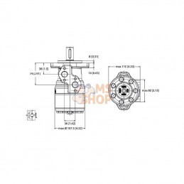 OMRX37511185556; DANFOSS; Moteur orbital, arbre Ø 1" A2; pièce detachée