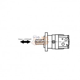 OMS100151F0515; DANFOSS; Moteur hydraulique 100 cm3 1:10T35; pièce detachée
