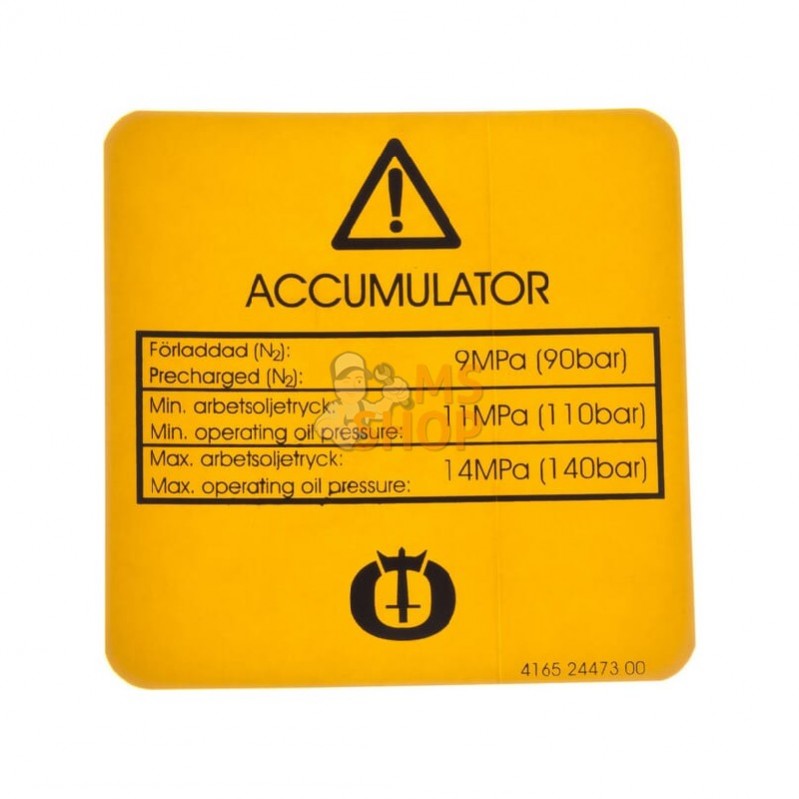 41652447300; KONGSKILDE; Décalcomanie; pièce detachée