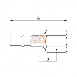 CRP066101; PREVOST; Racc. rap. filet fem. BSP 1/4"; pièce detachée