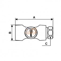 ISI061101; PREVOST; Accoupl. de sécurité FF 1/4"; pièce detachée