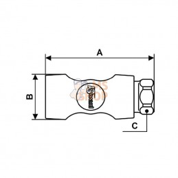 ISI081101; PREVOST; Accoupl. de sécurité FF 1/4"; pièce detachée