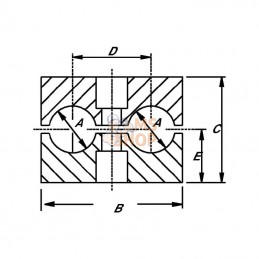 RS912216P005; STAUFF; Bride pour tuyau PP 16/16 mm (5); pièce detachée