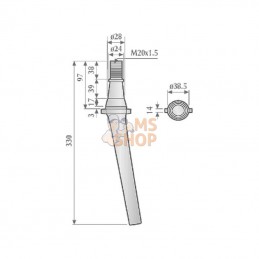 KE0400; AUTRE MARQUE; Dent de herse rotative p/Féraboli; pièce detachée