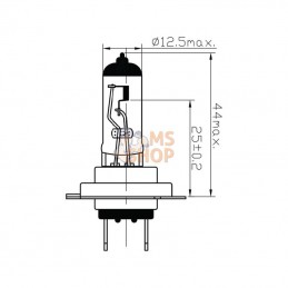 B2446; KRAMP; Ampoule 24V 75/70W H4; pièce detachée
