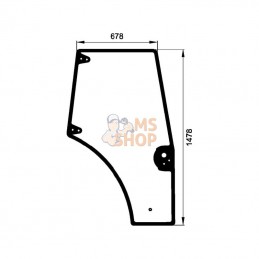 87620223KR; KRAMP; Vitre de porte droite; pièce detachée