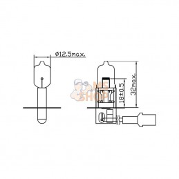 B2417; KRAMP; Ampoule 24V 70W H3; pièce detachée