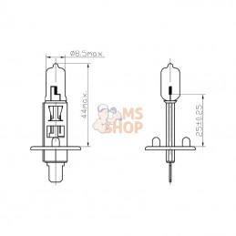 B2424; KRAMP; Ampoule 24V 70W H1; pièce detachée