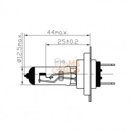 B2423; KRAMP; Ampoule 24V 70W H7; pièce detachée