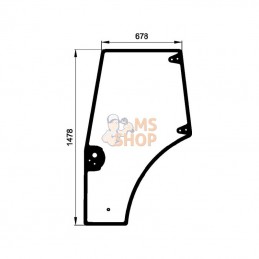 87620234KR; KRAMP; Vitre de porte gauche; pièce detachée