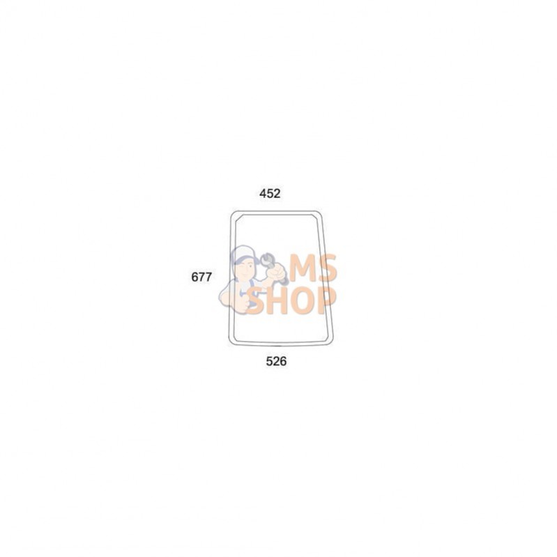 84266111N; KRAMP; Vitre latérale; pièce detachée 84266111N; KRAMP; Vitre latérale; pièce detachée