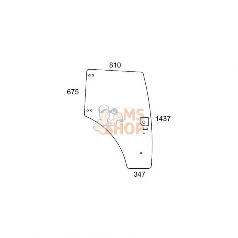 84224131N; KRAMP; Vitre de porte; pièce detachée 84224131N; KRAMP; Vitre de porte; pièce detachée