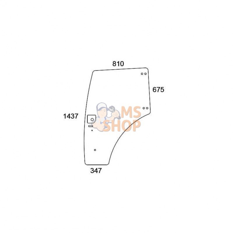 84224132N; KRAMP; Vitre de porte; pièce detachée 84224132N; KRAMP; Vitre de porte; pièce detachée