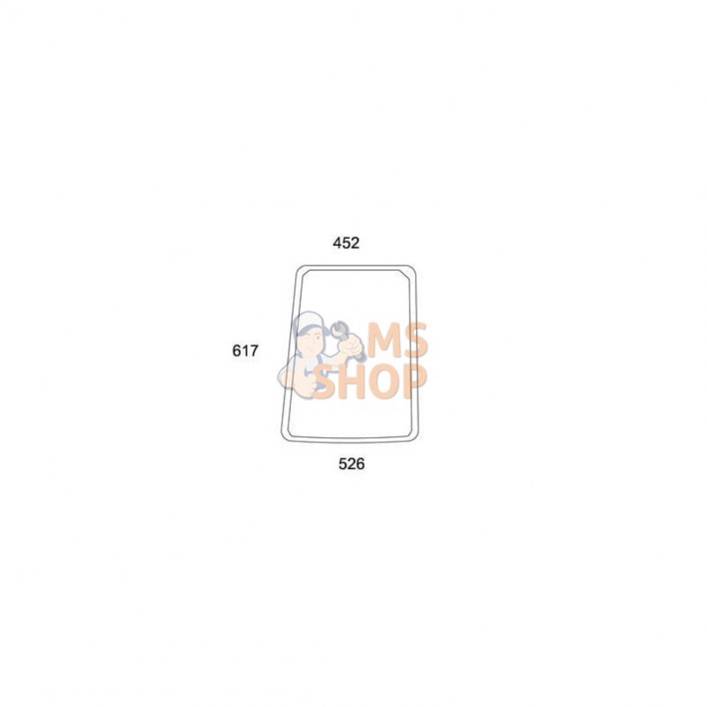 84266109N; KRAMP; Vitre latérale; pièce detachée 84266109N; KRAMP; Vitre latérale; pièce detachée