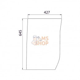 87304261N; KRAMP; Pare-brise inférieur Côté gauche; pièce detachée